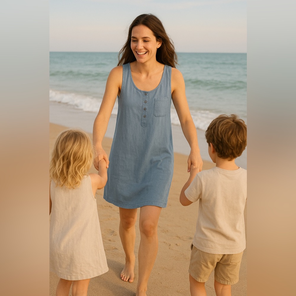 Vintage J. Crew | Shore Blue Tank Dress